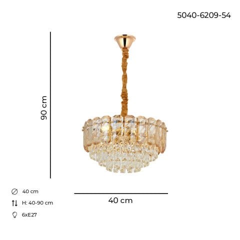 Hazar 40lık Klasik Avize Gold
