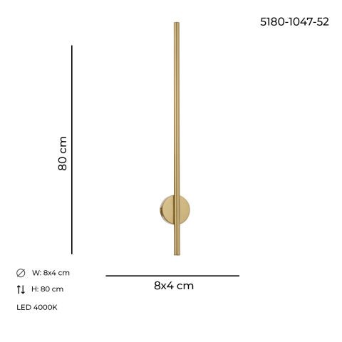 Midas 80cm Aplik Eskitme