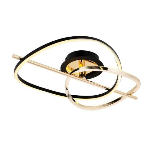 Tuna 2li Plafonyer Avize Gold-Black