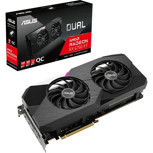 ASUS RADEON RX 6750 XT DUAL-RX6750XT-O12G 12GB GDDR6 192bit  OC HDMI 3xDP EKRAN KARTI