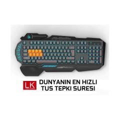 Bloody B318 Q Türkçe USB 8Tuş Mekanik+Silikon 0.2Ms Neon Işıklı Oyuncu Klavye