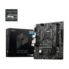 Msı H510M Pro Soket 1200 Ddr4 3200 Pcı-E Gen 4 ,m.2 Usb3.2 1x 1g Lan Matx