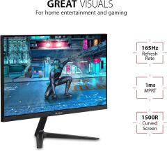 ViewSonic VX2418-P-MHD FHD, 165HZ, 1MS, Adaptive Sync, 2xHDMI, 1xDP, Oyuncu Monitörü