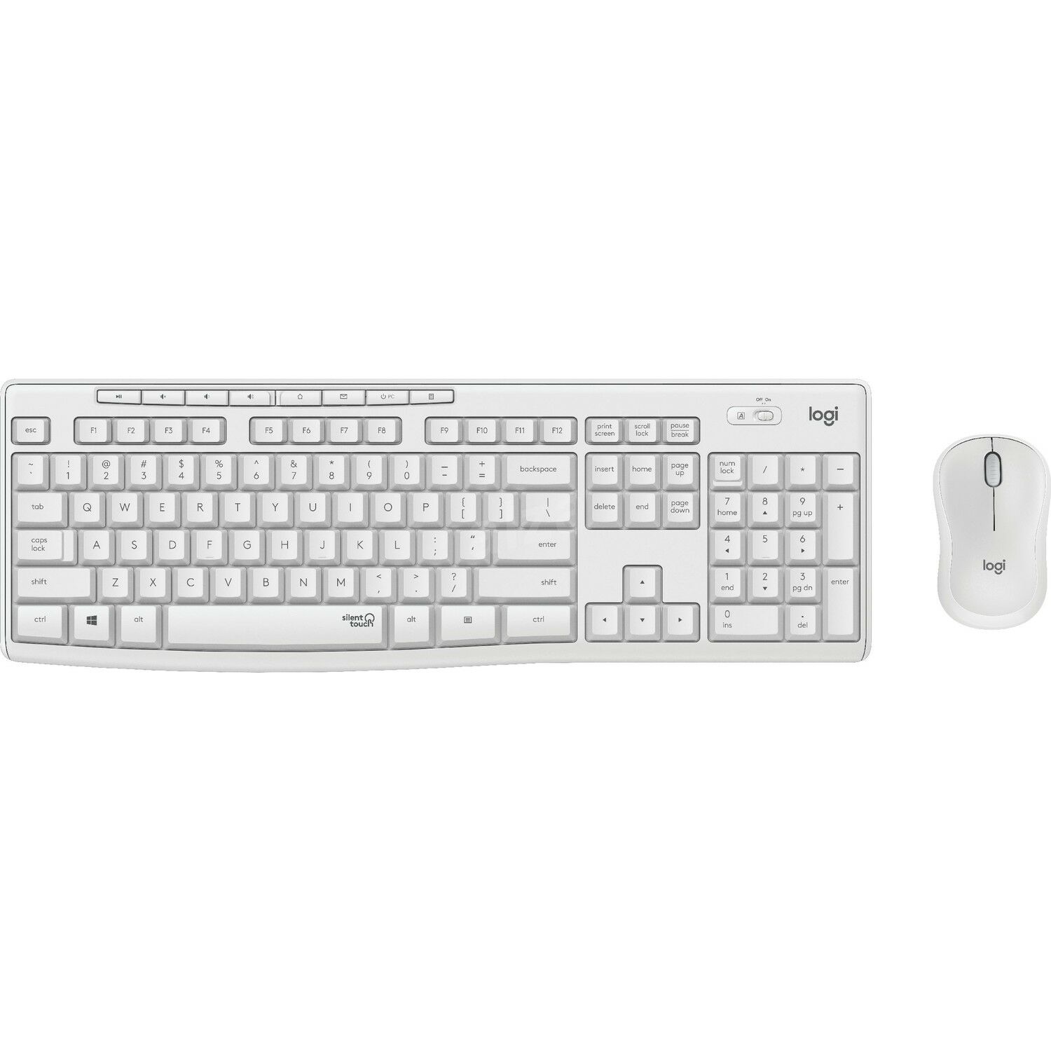 Logitech MK295 Kablosuz Sessiz Klavye Mouse Set 920-010089 Beyaz