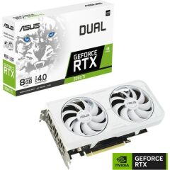 Asus Geforce Rtx 3060 Tı 8gb 256BIT GDDR6X HDMI 3xdp Rgb Ekran Kartı DUAL-RTX3060TI-8GD6X-WHITE Ekran Kartı