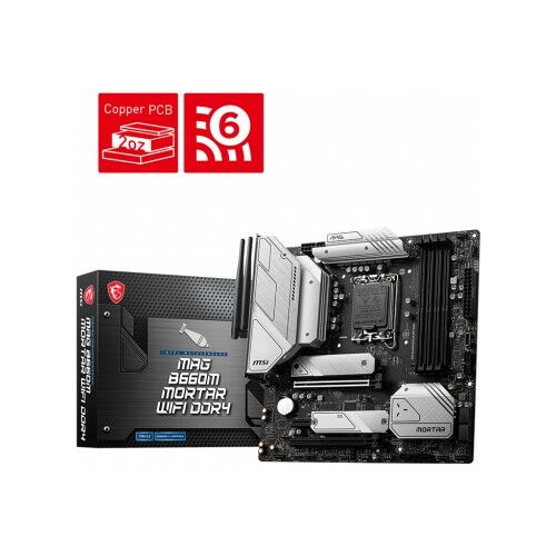 MSI Mag B660M Mortar Wifi Intel B660 3200 Mhz DDR4 Lga 1700 Micro Atx Anakart