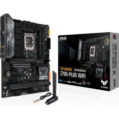 ASUS TUF GAMING Z790-PLUS WIFI Intel Z790 LGA1700 DDR5 7200 DP HDMI 3x M2 USB3.2 WiFi 6E + BT AURA RGB 2.5Gbit LAN ATX ASUS 5X PROTECTION III, Armoury Crate, AI Suite 3 (TUF GAMING Z790-PLUS WIFI)