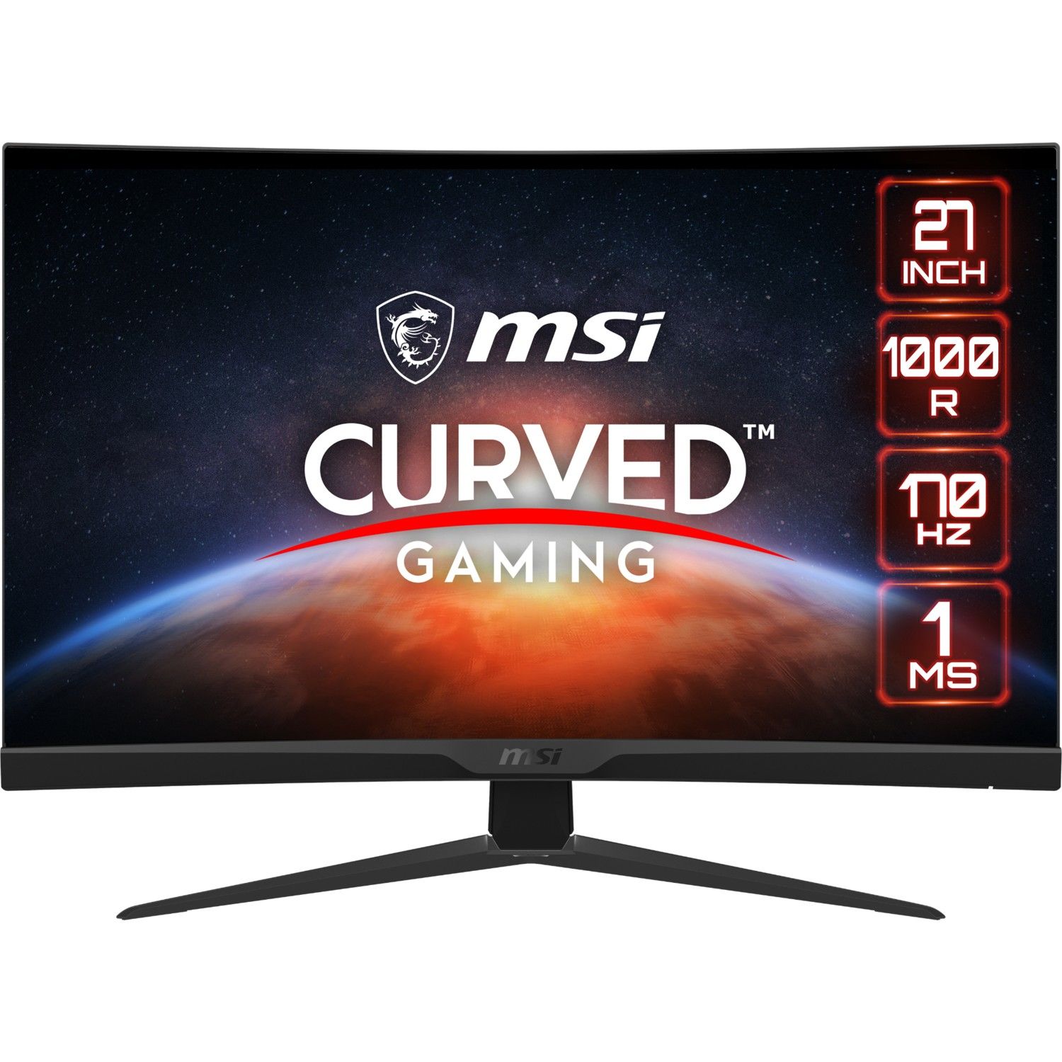 MSI G272C 27'' CURVED 1000R VA 1920X1080 (FHD) 16:9 170HZ 1MS FREESYNC PREMIUM GAMING MONITOR