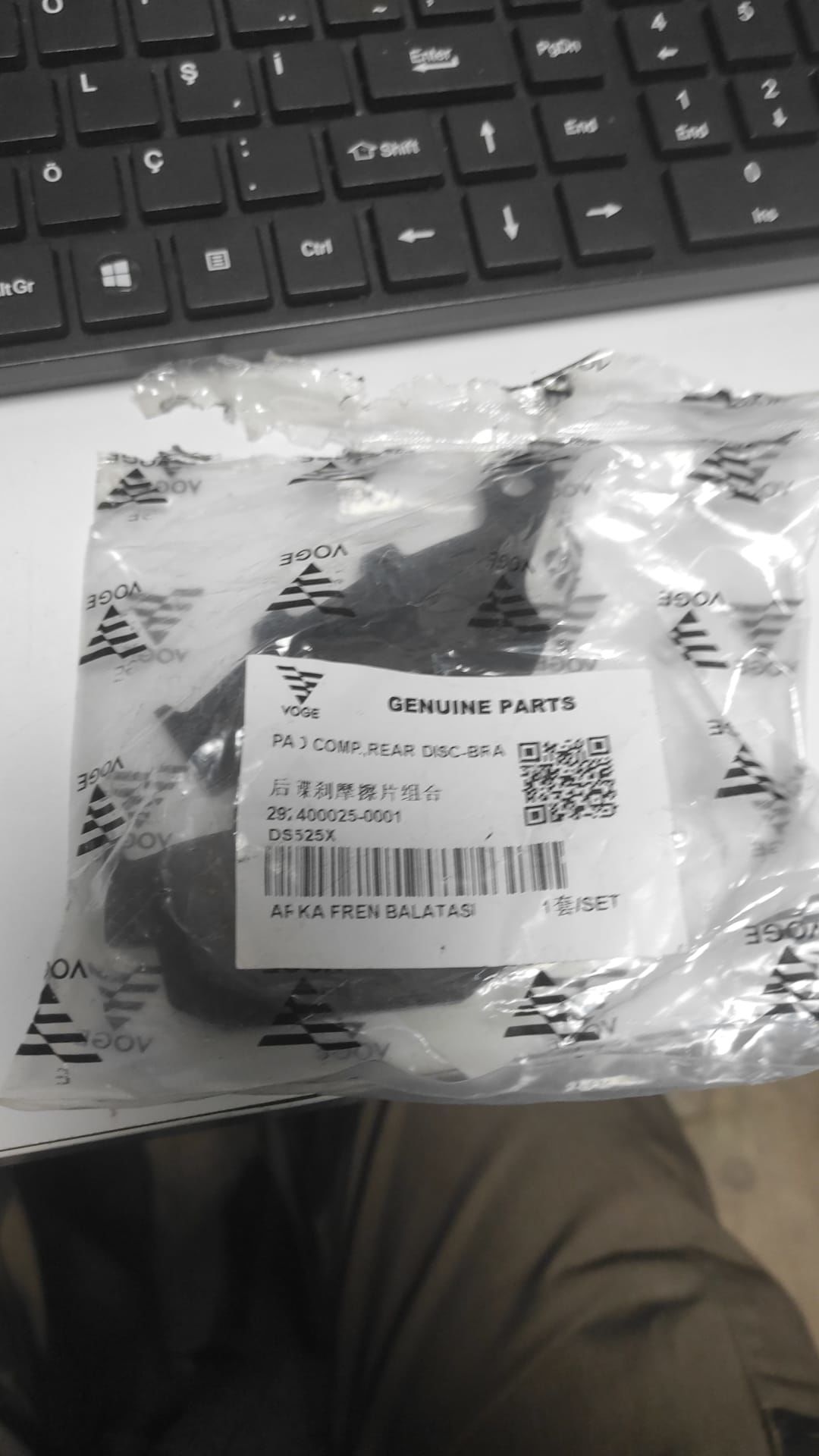 Voge 525 Dsx Arka Balata Orjinal