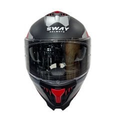 Sway SW 865 Titan Black White Red Kask