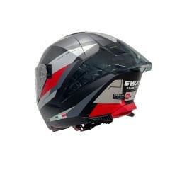 Sway SW 865 Titan Black White Red Kask