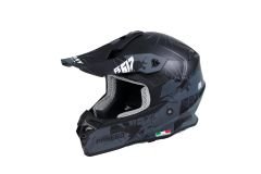 SWAY SW 617 MATT CRAK Black Grey Cross Kask