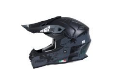 SWAY SW 617 MATT CRAK Black Grey Cross Kask
