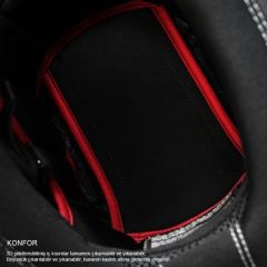 NEXX SX.100 GIGABOT MAT GRİ-KIRMIZI KASK