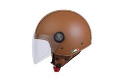 SWAY SW 701 Brown Leather Yarım Kask