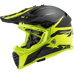 LS2 FAST EVO ROAR MAT SİYAH-NEON SARI KASK