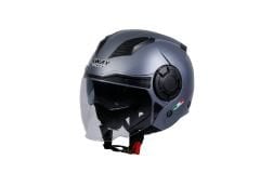 SWAY SW 766 SOLID GLOSS Grey Yarım Kask