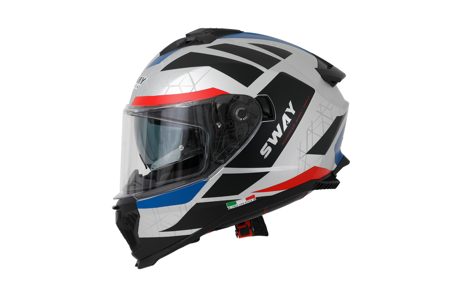 SWAY SW 865 White Black Red Kask