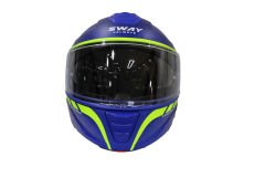 SWAY SW 917 STARS Matt Blue Black Çene Açılır Kask