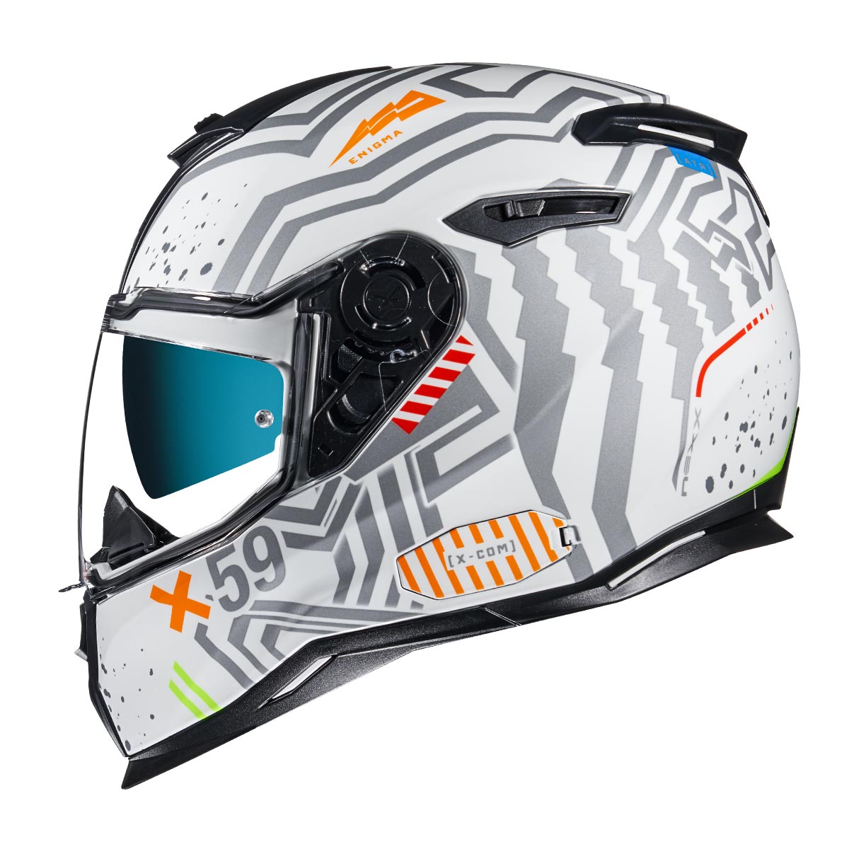 NEXX SX.100 ENIGMA BEYAZ-GRİ KASK