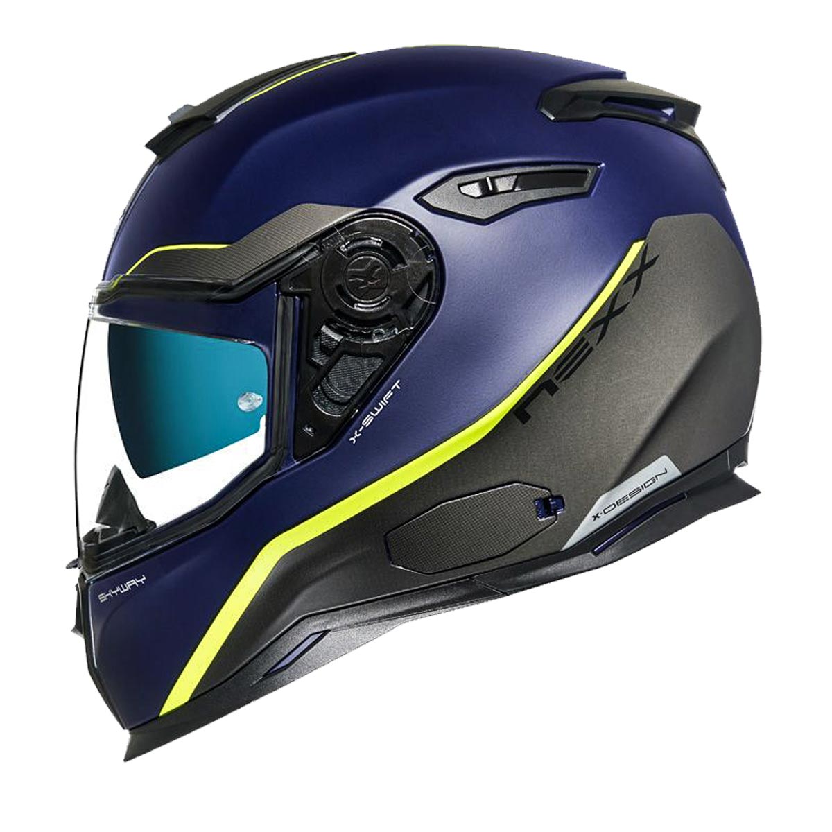 NEXX SX.100 SKYWAY MAT MAVİ-NEON SARI KASK