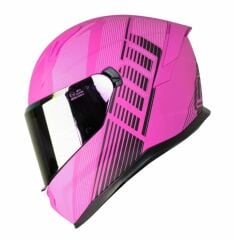 Mts M 910 LADY  FUCHSIA  Pembe Tam Kask (renkli Vizör)