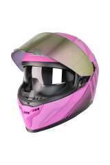 Mts M 910 LADY  FUCHSIA  Pembe Tam Kask (renkli Vizör)