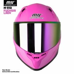 Mts M 910 LADY  FUCHSIA  Pembe Tam Kask (renkli Vizör)