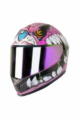 Mts M 910 LADY Horus Lady Tam Pembe Kask (renkli Vizör)