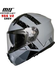 Mts M 966 V2  Çene Açılır Kask Grey Gözlüklü