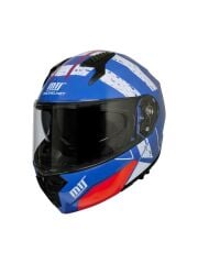 Mts M 966 V2  Çene Açılır Kask Blue Gözlüklü