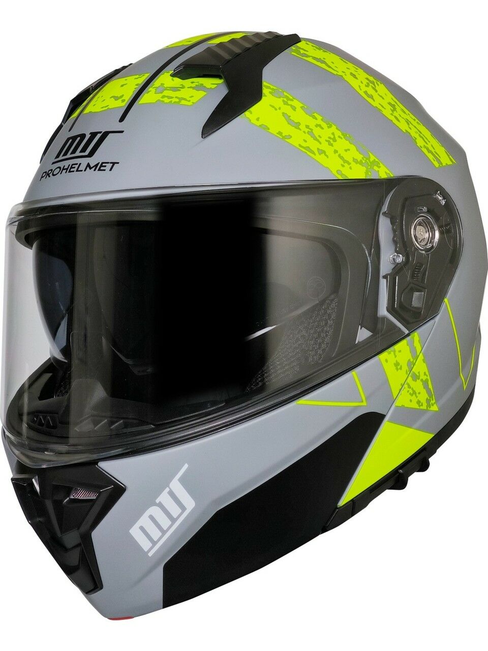 Mts M 966 V2  Çene Açılır Kask Neon Gözlüklü