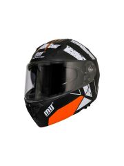 Mts M 966 V2  Çene Açılır Kask Orenge Gözlüklü
