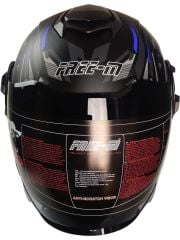 Freem FR665 Mat Blue Yarım Kask  Siyah Vizör