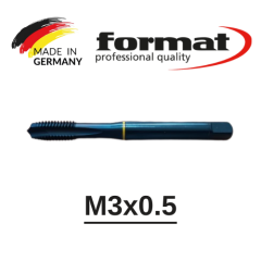 M3x0.5 HSS-E Format Düz Makina Kılavuzu Alman Malı Standart Diş