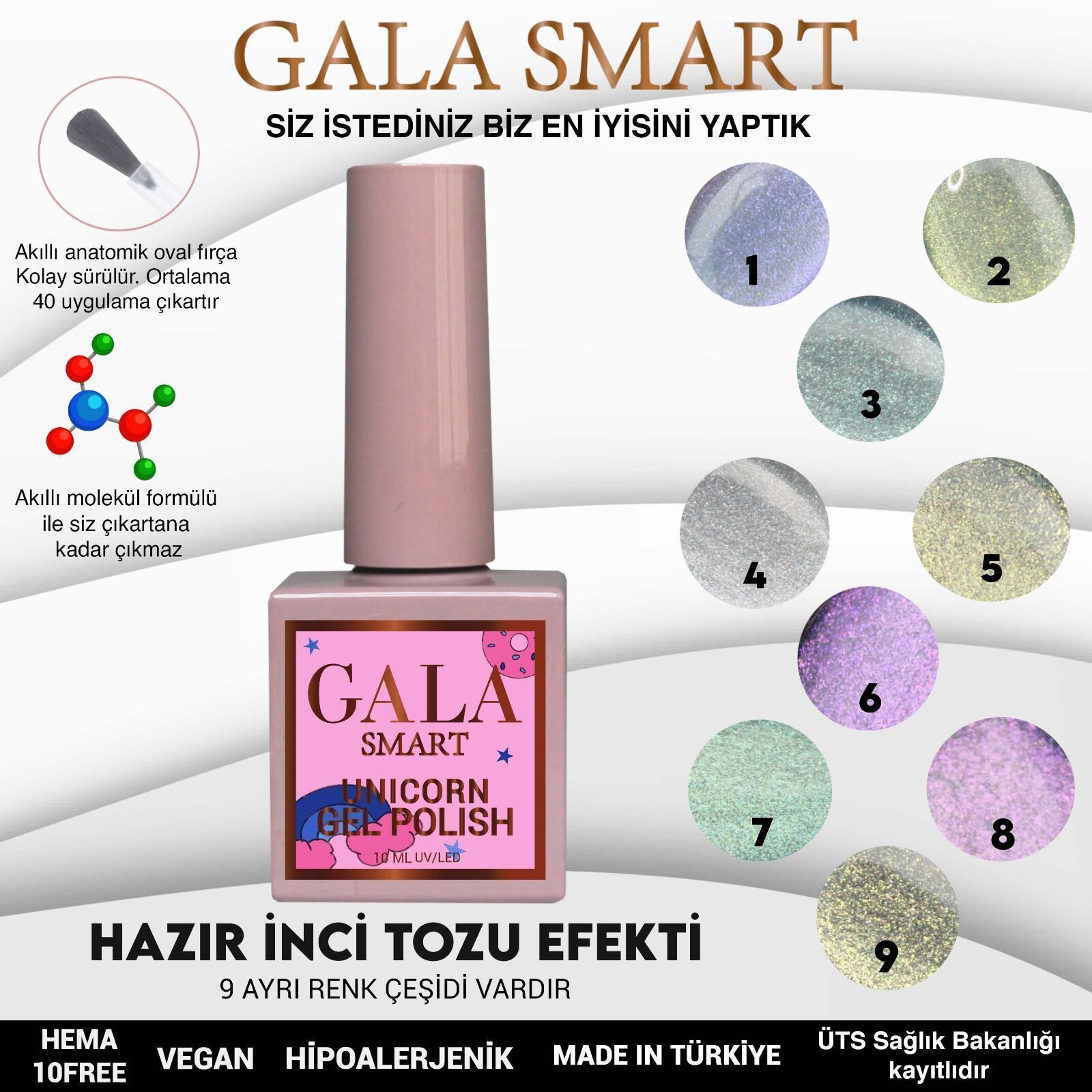 GALA SMART UNİCORN KALICI OJE 10 ml U6