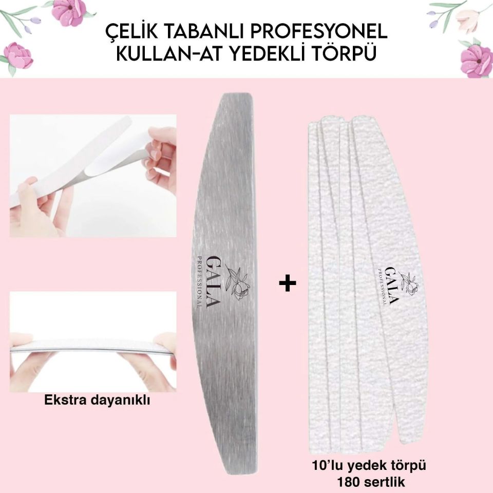 KIVRIMLI ÇELİK TABAN + 10 LU YEDEK (180 SERTLİK)