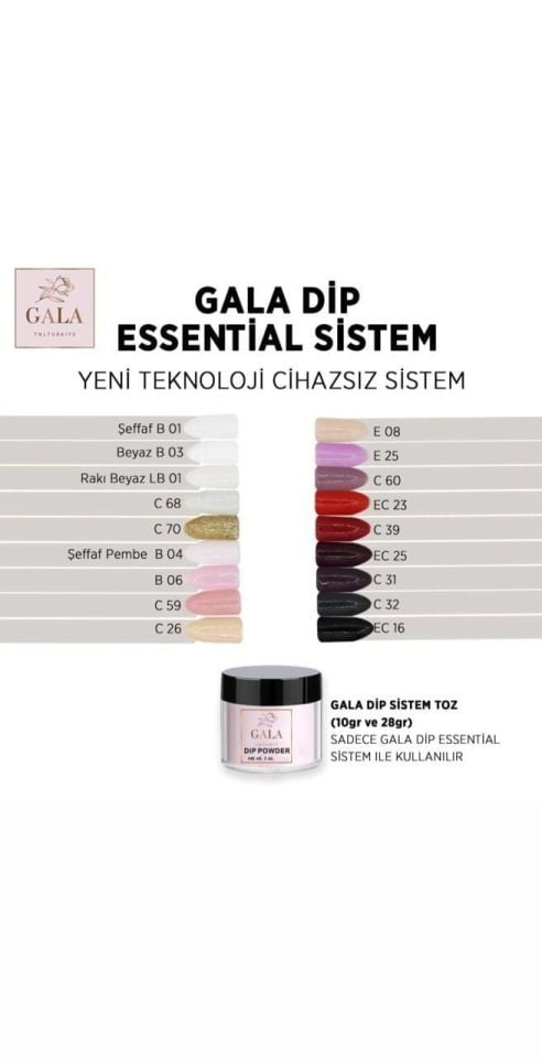 GALA DİP SİSTEM TOZ 28 GR C32