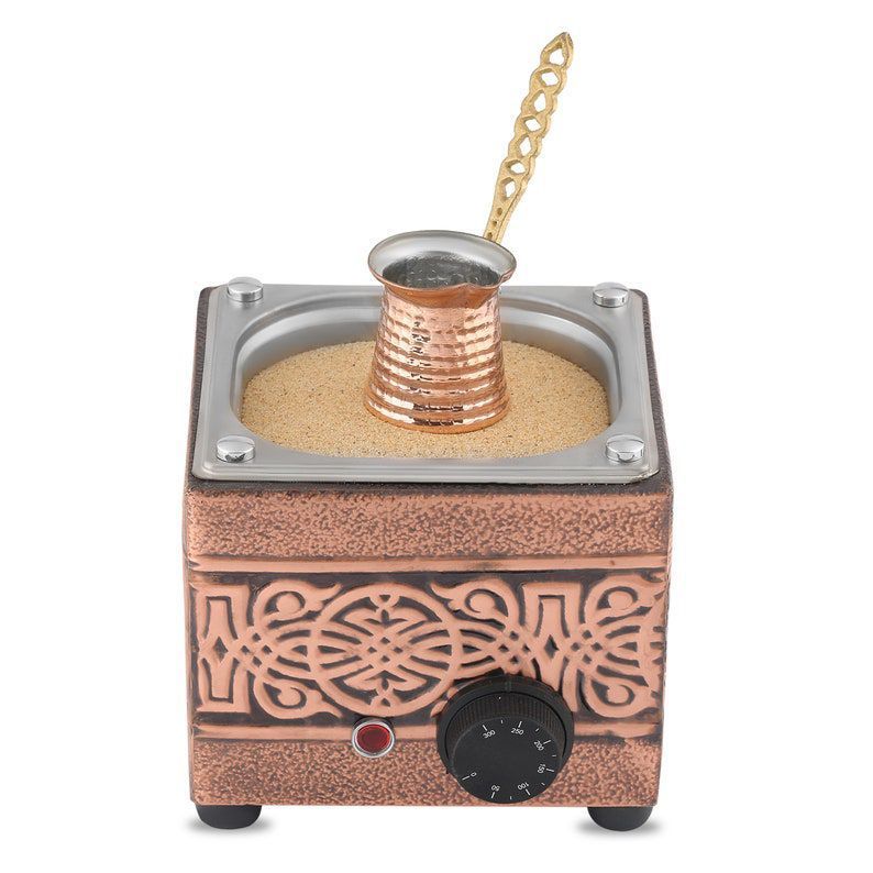 Mini Kare Kumda Kahve Makinesi - Bakır Renk