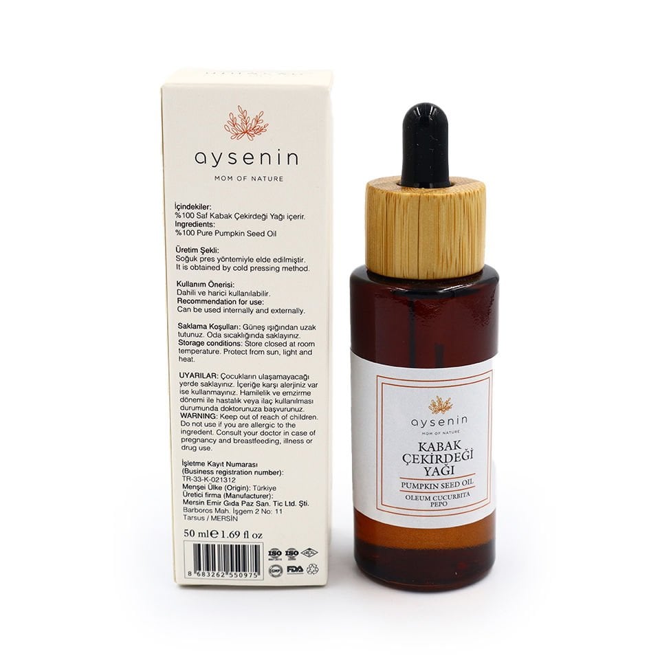 Kabak Çekirdeği Yağı / Pumpkin Seed Oil (50ml. Cam Şişe)