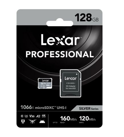 LEXAR 128GB High-Performance 1066x microSDXC™ UHS-I, 160MB/s okuma 120MB/s yazma C10 A2 V30 U3 Hafıza Kartı