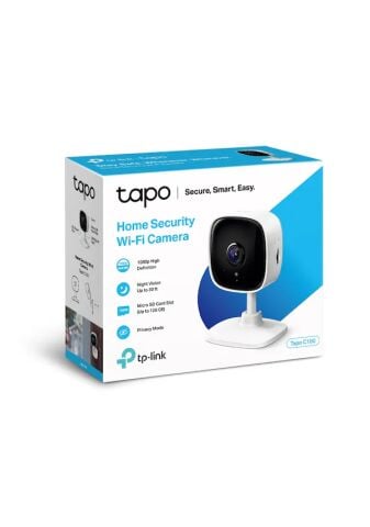 TP-Link Tapo C100 1080p Gece Görüşlü 128 GB Micro SD Destekli Wi-Fi Güvenlik Kamerası