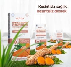 Novlex® Zerdeçal - Curcumin (Turmeric) ve Piperin Ekstraktı (Ekstresi) İçeren Sıvı Takviye Edici Gıda 250 ml