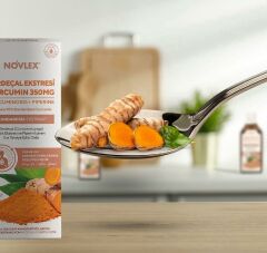 Novlex® Zerdeçal - Curcumin (Turmeric) ve Piperin Ekstraktı (Ekstresi) İçeren Sıvı Takviye Edici Gıda 250 ml