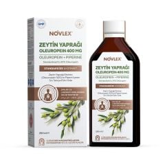 Novlex® Zeytin Yaprağı - Oleuropein (Olive Leaf) ve Piperin Ekstraktı (Ekstresi) İçeren Takviye Edici Gıda 250 ml