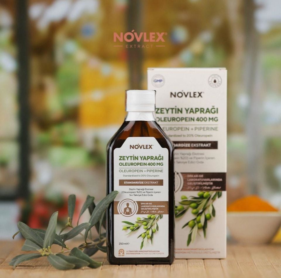 Novlex® Zeytin Yaprağı - Oleuropein (Olive Leaf) ve Piperin Ekstraktı (Ekstresi) İçeren Takviye Edici Gıda 250 ml