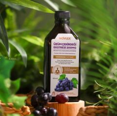 Novlex® Üzüm Çekirdeği (Black Grape Seed) ve Piperin Ekstraktı (Ekstresi) İçeren Sıvı Takviye Edici Gıda 250 ml