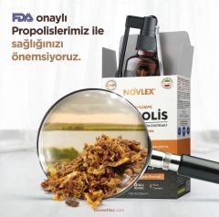 Novlex® Propolis Ekstrakt (Su Bazlı-Alkolsüz) Nane Aromalı Sprey & Damla (540 damla) Takviye Edici Gıda 20ml