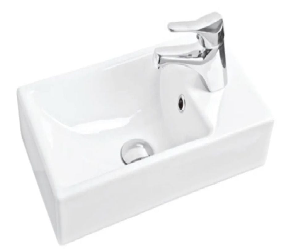 FC13MUL01 - GÜRAL VİT Dikdörtgen Sağ Delikli Mobilya Üstü Lavabo 23x37 cm