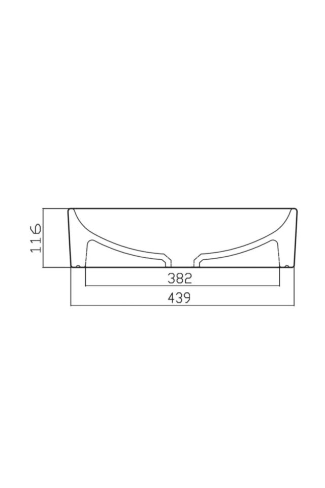 NO27MUL00 - GÜRAL VİT Nova Deliksiz Tezgah Üstü Çanak Lavabo 45 Cm